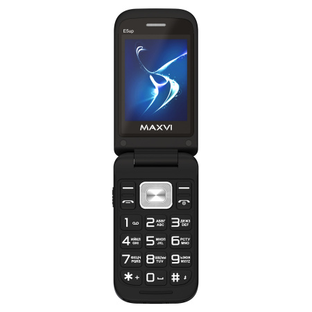 Сотовый Maxvi E5 up Black 2sim/2.8"/320*240/microSD/0.3МП/Bt/1500мАч/раскладушка