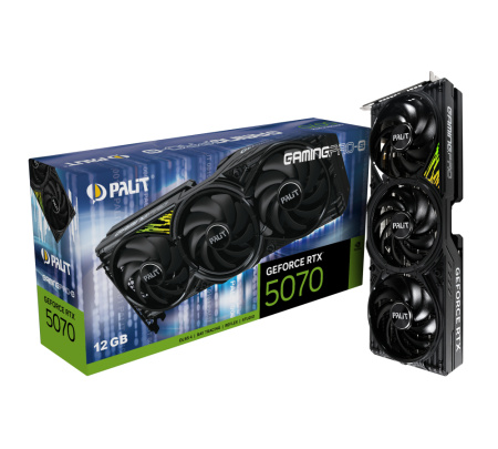 Видеокарта GeForce RTX5070 Palit 12Гб GamingPro-S GDDR7,192bit,HDMI,3DP (NE75070019K9-GB2050U) ret