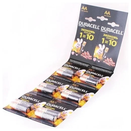 Батарейка AA(LR6) DURACELL BASIC отрывной блистер упак 20шт./1,5В. щелочные