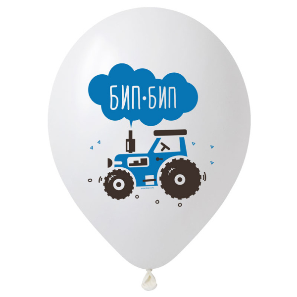 Шар воздушный 30см. "Забавные машинки" ассорти, пастель (4670078745996)
