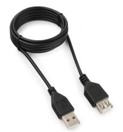 Кабель удлинительный USB2.0 Am-Af  1.8м Гарнизон (GCC-USB2-AMAF-1.8M), черный