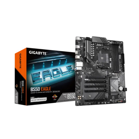 Мат.плата SocAM4 AMD B550 Gigabyte B550 EAGLE (ATX,4DDR4,2M.2,5PCI-E16,HDMI,PC3200)