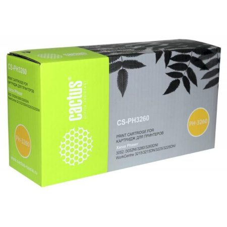 Картридж_лазерный Cactus CS-PH3260 (106R02778) для Xerox Phaser 3052/3260/WC 3215/3225 черный (3000