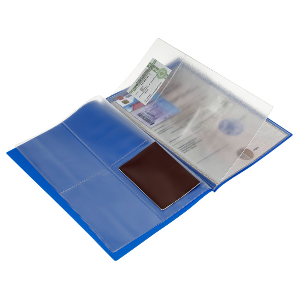 Папка для семейных документов А4, OfficeSpace, ПВХ, синяя (ОСДА4_56520)