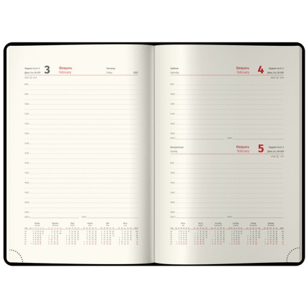 Ежедневник BERLINGO A6 2024г. "Vivella Prestige", 184л. черный DD4_80603