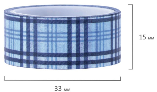 Клейкие ленты для декора ОТТЕНКИ СИНЕГО, 15мм*3м, 7цв, ОСТРОВ СОКРОВИЩ (661703)