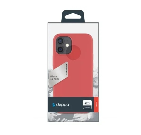 Накладка для iPhone 12 mini Deppa Gel Color красная (87761)