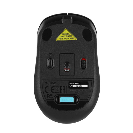 Мышь беспроводная A4Tech Fstyler FB10C оптическая 2000dpi, BT/Radio USB 4but черный