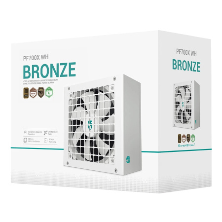 Блок питания 700Вт Deepcool GamerStorm PF700X WH (APFC,120мм,2PCI-E,6SATA,80+BRONZE,белый)[PF700X WH]