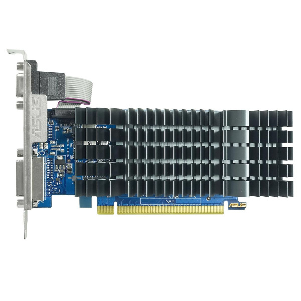 Видеокарта GeForce GT710 Asus 2Гб EVO GDDR5,64bit,DVI,HDMI,VGA,LP,пассивная(GT710-SL-2GD5-BRK-EVO) ret
