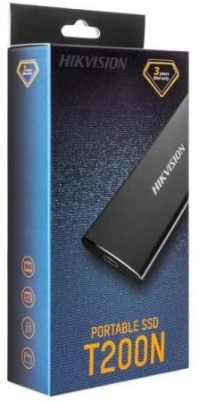 Внешний SSD диск USB3.2 Type-C Hikvision 256Gb Hikvision (HS-ESSD-T200N 256G) 1.8" черный