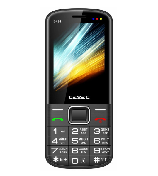 Сотовый Texet TM-B414 Black 2sim/2.8"/240*320/-/microSD/0.08Мп/Bt/1800мАч/моноблок