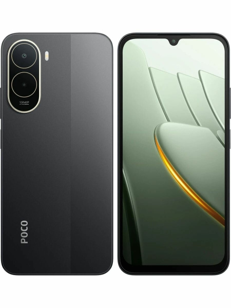 Смартфон POCO C81 Pro 4Гб 128Гб Black 6.9",IPS,1600*720, 2*1.8+6*1.6ГГц, 13+0.08МП, 8Мп, 4G, 6000мАч, And