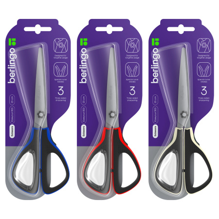 Ножницы 20см. Berlingo "Easycut 300" ассорти (DNn_20035)