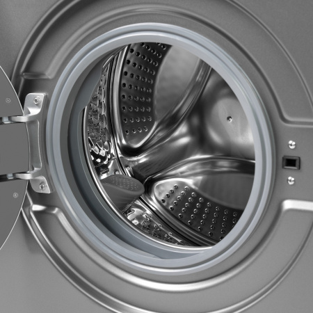 Стиральная машина Бирюса WM-SM712/08 М Металлик 7кг, фронт. загр-ка, отжим 1200об/мин, 12 прог., 85x59,5x44 см, класс А, Inverter