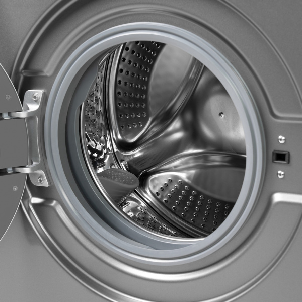 Стиральная машина Бирюса WM-SM712/08 М Металлик 7кг, фронт. загр-ка, отжим 1200об/мин, 12 прог., 85x59,5x44 см, класс А, Inverter