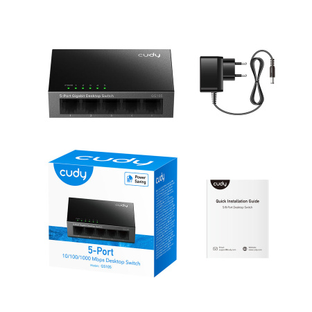 Коммутатор CUDY GS105 5-ports 10\100\1000_Mbps