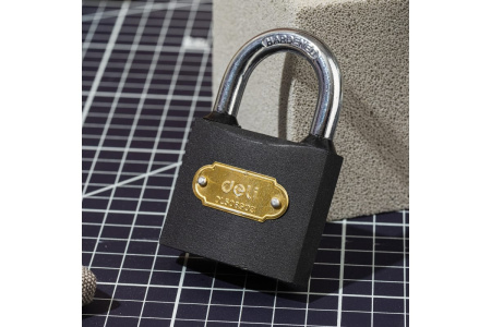 Замок навесной Deli DL508903 стальной, 50мм