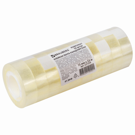Скотч 15мм.*33м. BRAUBERG (227259)