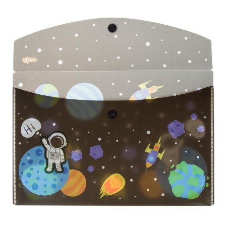 Папка-конверт на кнопке №1 School А5 "Space time" (1725972)