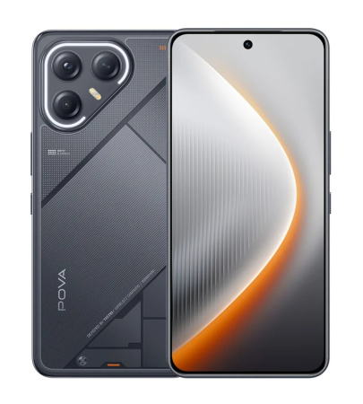 Смартфон Tecno POVA 7 Ultra 5G 12Гб 256Гб Geek Black 6.67", AMOLED, 2800*1260, 1*3.35+3*3.2+4*2.2ГГц, 108+8Мп, 13Мп, 5G, 6000мАч, And 15