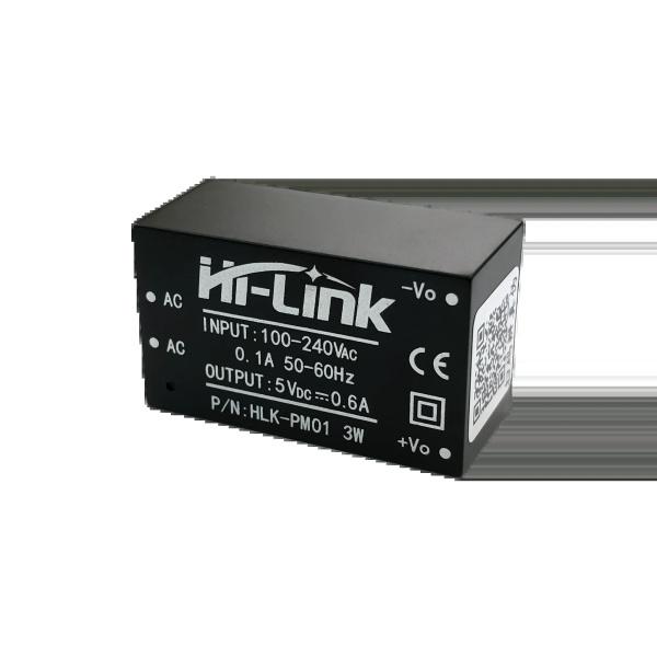 Блок питания на плату  5в, 0.6а, 34*20,2*15мм, Hi-Link HLK-PM01