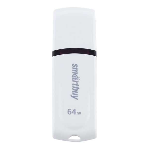 Флеш-накопитель USB2.0 64GB SmartBuy Paean (SB64GBPN-W) белый
