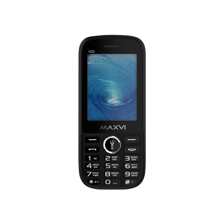Сотовый Maxvi K20 Black 2sim/2.8"/320*240/microSD/1.3МП/Bt/2500мАч/моноблок