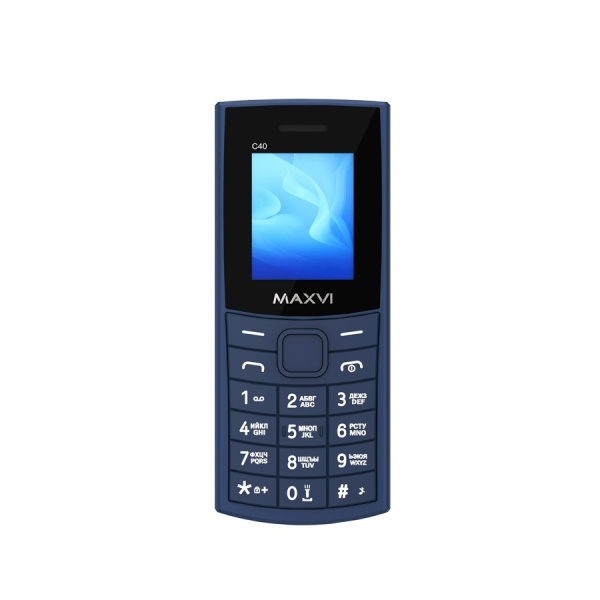 Сотовый Maxvi C40 Blue 2sim/1.77"/160*128/microSD/0.3МП/Bt/600мАч/моноблок