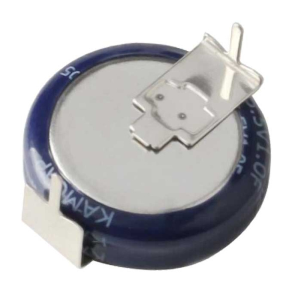 Ионистор   1.5Ф, 5.5В, горизонтальный, d=18.7, h=5.5, P=20мм, Kamcap SE-5R5-D155VYH3C