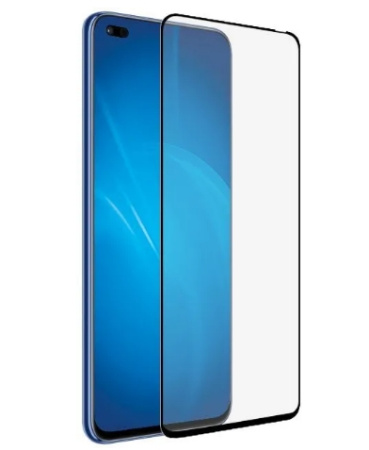Защитное стекло для Huawei Nova 8i/ Honor 50 Lite с цветной рамкой (fullscreen) (DF hwColor-128) (bl