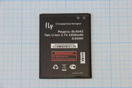 АКБ (аккумулятор) Fly BL4045 IQ4410i 3.7V 1800mAh