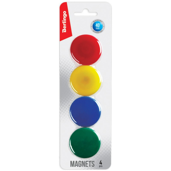 Магнит для досок BERLINGO 4см. 4шт. европодвес (SMm_04010)