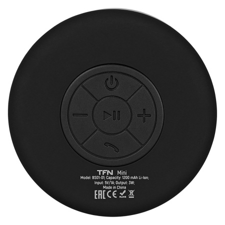 Портативная колонка TFN Mini Bluetooth 1x3Вт 1200mAh Черный