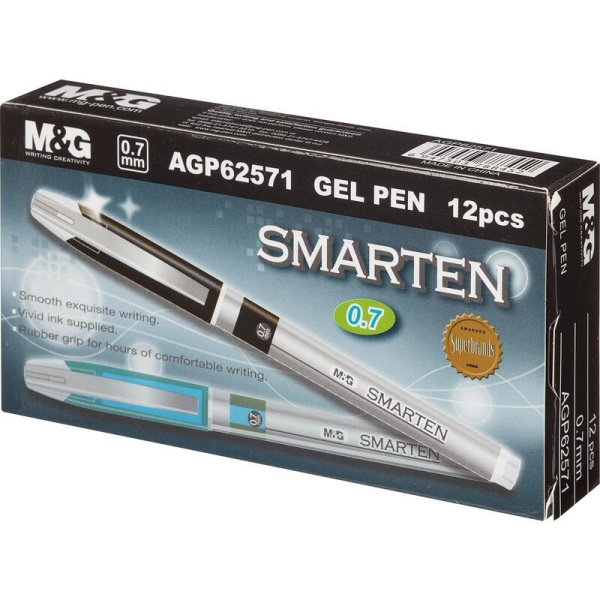 Ручка гелевая M&G Smarten 0,5мм синяя AGP62571220700H