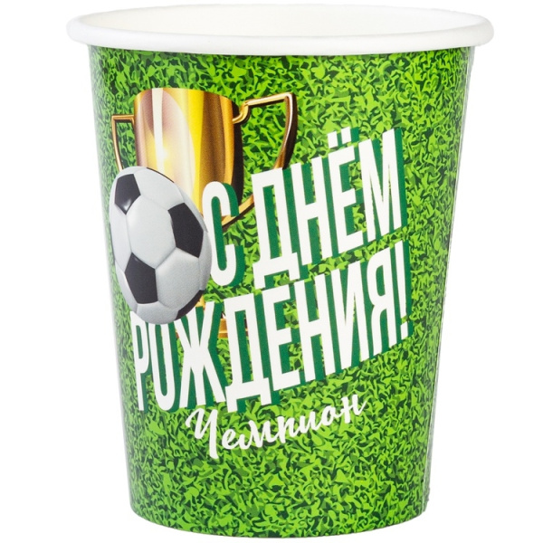 Бумажные стаканы "Футбол" 6шт (1502-5267)