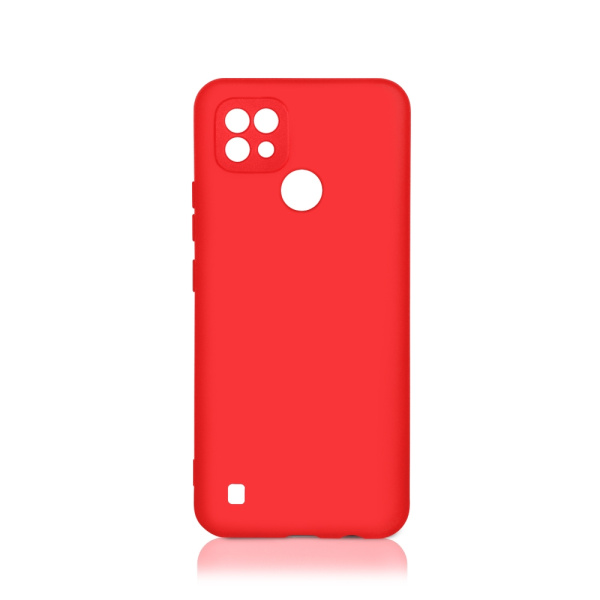 Накладка для Realme C21 Zibelino Soft Matte красный,защита камеры (ZSM-RLM-C21-CAM-RED)