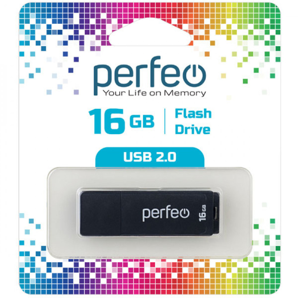 Флеш-накопитель USB2.0 16Gb Perfeo C04 (PF-C04B016) Черный