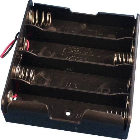 Батарейный отсек (держатель) 18650*4, 4S1P, 81*81*22мм, 2 провода, BH18650-4001P