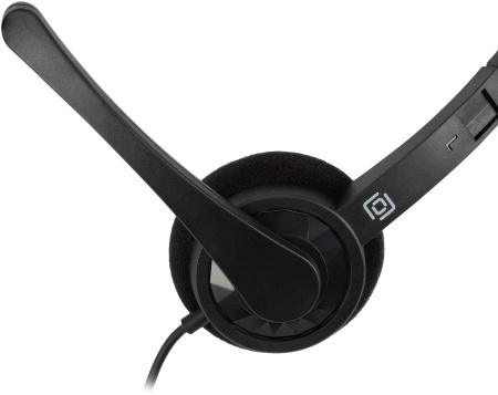 Гарнитура проводная Оклик HS-M600 накладные, кабель 1.8м, Черный