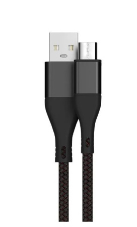 Кабель Lightning (m) - USB(m) MAIMI X50 1.5м, 6А, тескстиль, черный