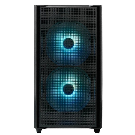 Корпус mATX Б_БП XASTRA  A400M 3ARGB-C6 Black (USB3.0,Audio,черный,Mesh,TG,2х140мм+1х120мм FC ARGB PWM fans/ARGB+PWM HUB 6port,CPU Cooler до 175мм, VG