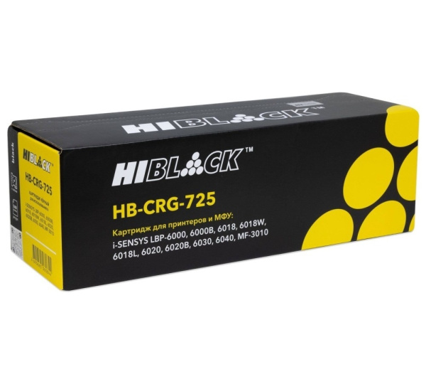 Картридж_лазерный Hi-Black HB-CRG-725 для Canon LBP-6000/6018/6020/6030/MF3010 Черный (1600 стр)