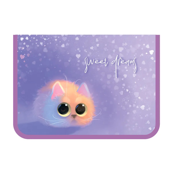 Папка для труда А4 ПЧЕЛКА "Сказочный котик", молния ПТР-5