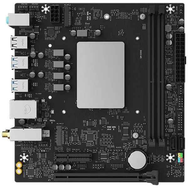 Материнская плата Maxsun MS-MoDT 205H D4 WIFI 205H, SoC, 2xDDR4, 1*PCIEx16, 1*PCIEx4, 1*PCIEx1, 4*M.2, 6*USB3.2Gen1, 6*USB2.0, 2*SATA3.0, 1G, M-ATX, RTL