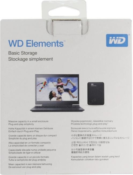 Жесткий диск WD USB3.0 2TB WDBU6Y0020BBK-WESN Elements Portable 2.5" черный