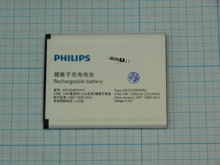 АКБ (аккумулятор) Philips AB3300BWMC ( W8555 ) 3,8V 3300mAh