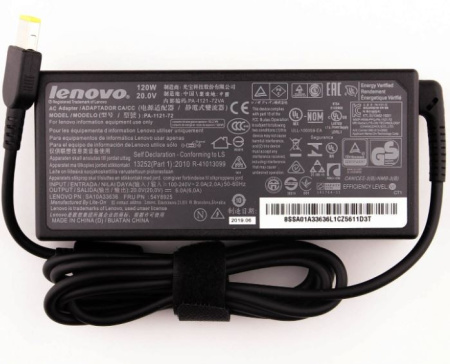 Блок питания для Lenovo 19.5V 6.15A [120W] прямоугольный разъём (без сетевого  кабеля)