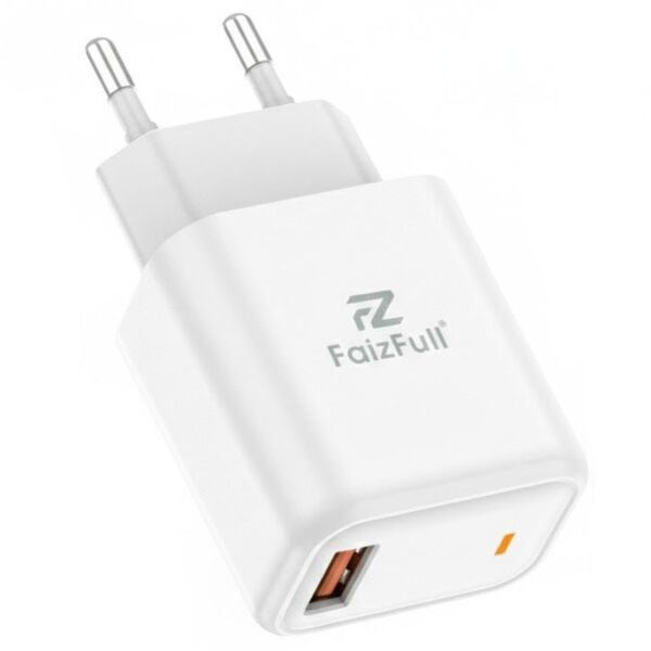 Зарядное_устройство - USB 20W FaizFULL FC202 + кабель Type-C, белый