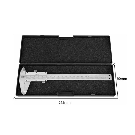 Штангенциркуль механический 150мм, 0.02мм, металл, Deli DL92150